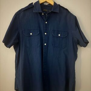 Mens Polo Ralph Lauren Blue Shirt size L